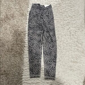 Aerie Black and White Animal Print Leggings